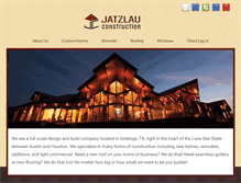 Tablet Screenshot of jatzlauconstruction.com